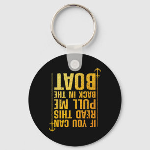 Funny Boating Design For Men Women Boating Boater Key Ring