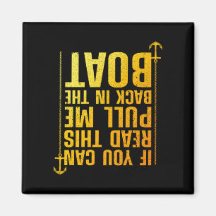 Funny boating design for men women boating boater magnet