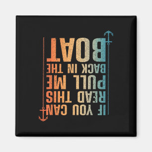 Funny Boating Design For Men Women Boating Boater Magnet