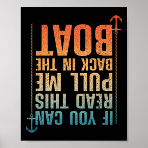 Funny Boating Design For Men Women Boating Boater Poster