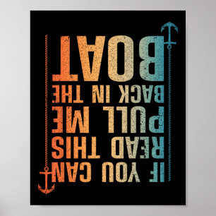 Funny Boating Design For Men Women Boating Boater Poster
