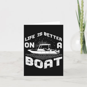 Funny Boating Gift Men Women Cool Boat Owner Boate Card