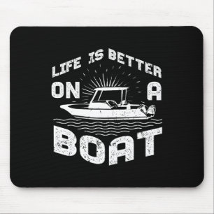 Funny Boating Gift Men Women Cool Boat Owner Boate Mouse Pad
