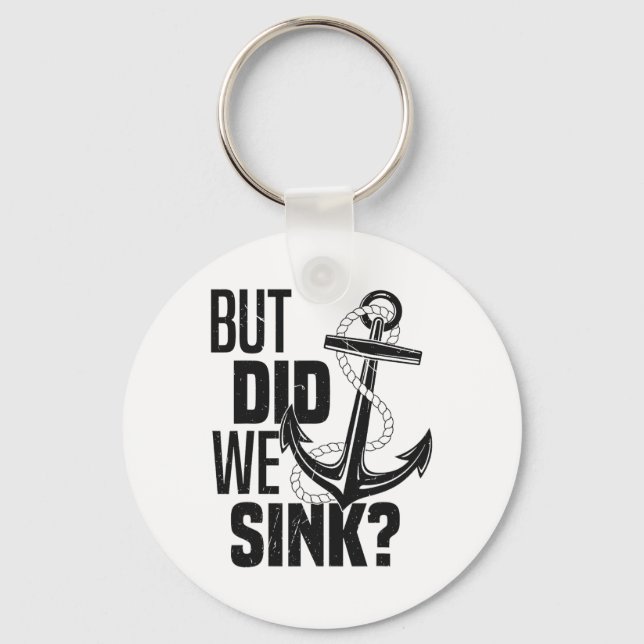 Funny Boating  Key Ring (Front)