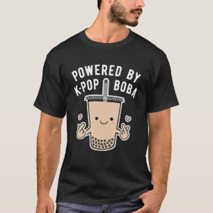 Funny Boba K-Pop Music Bubble Milk Tea Korean Fing T-Shirt