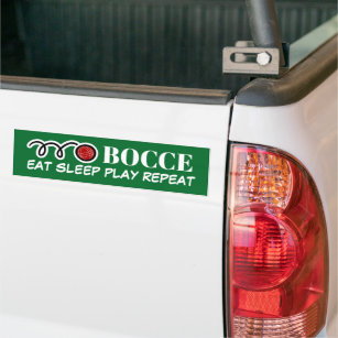 Funny bocce ball bumper stickers for bocci player