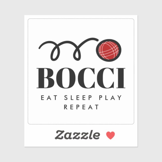 Funny bocce ball vinyl sticker for bocci lover (Sheet)