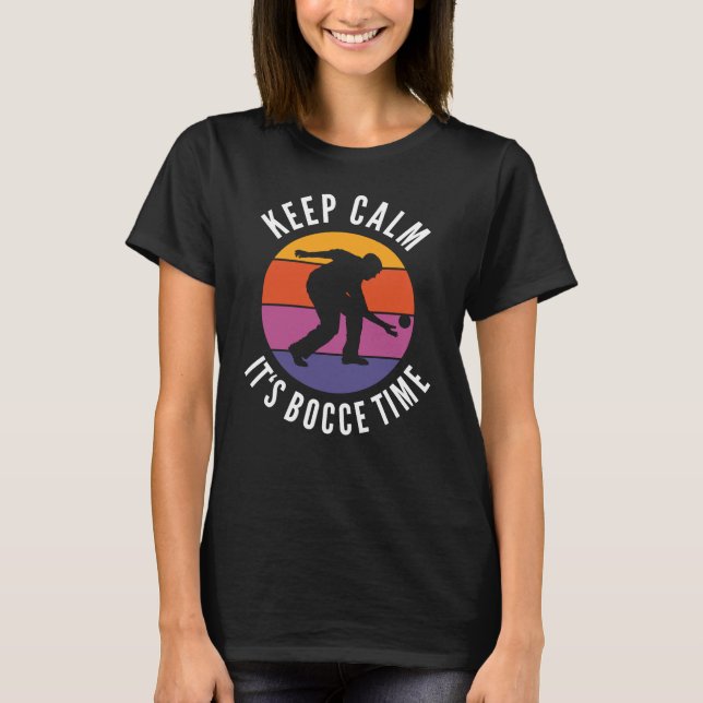 Funny Bocce Balls Player-Boules Team T-Shirt (Front)