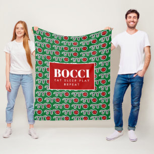 Funny bocci ball fleece blanket for bocce player