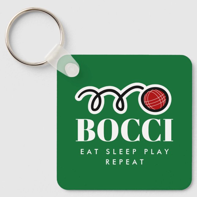 Funny bocci ball keychain gift for bocce player (Front)