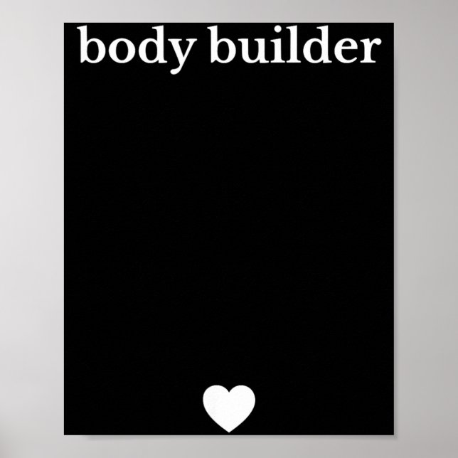 Funny Body Builder Pregnancy Announcement Poster (Front)