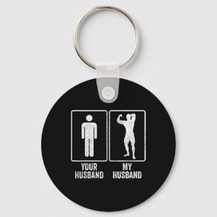 Funny Bodybuilder Bodybuilding Husband Relationshi Key Ring