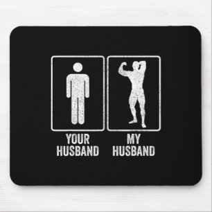 Funny Bodybuilder Bodybuilding Husband Relationshi Mouse Pad