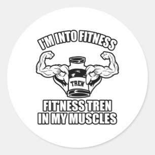 Funny Bodybuilder  Classic Round Sticker