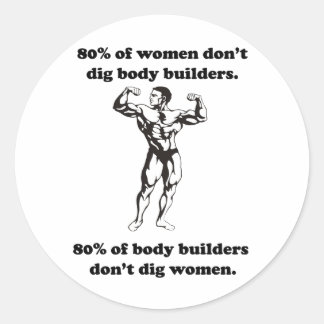Funny Bodybuilder Shirt Classic Round Sticker