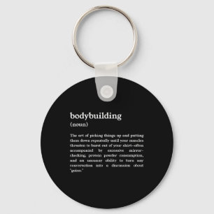 Funny Bodybuilding Definition 1 Key Ring