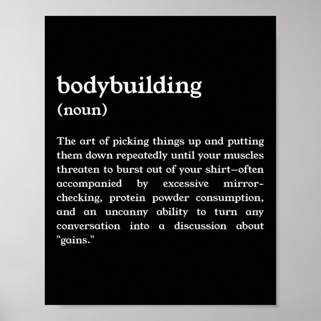 Funny Bodybuilding Definition 1  Poster (Front)