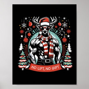 Funny Bodybuilding For Christmas Party Workout Bod Poster
