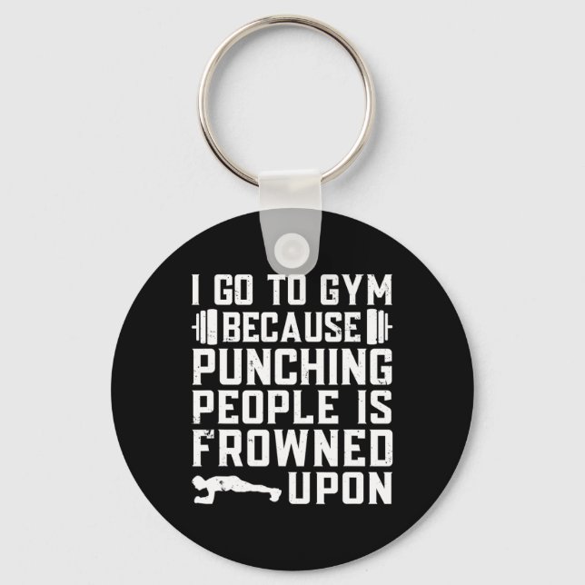 Funny Bodybuilding Gym Quote  Key Ring (Front)