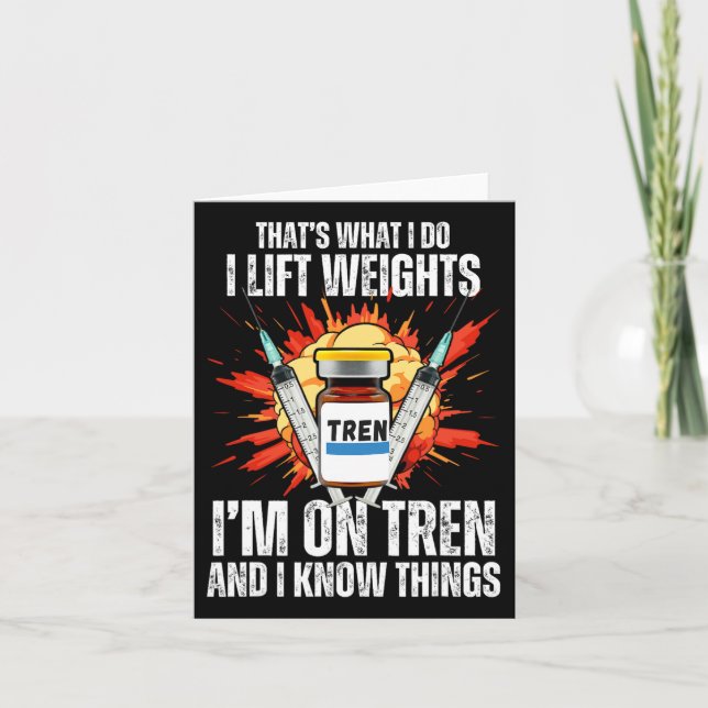 Funny Bodybuilding Quotes  Card (Front)