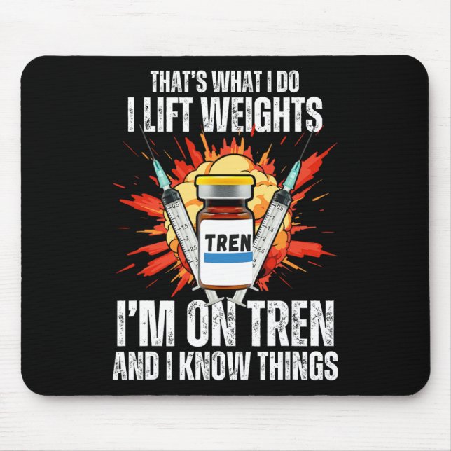Funny Bodybuilding Quotes  Mouse Pad (Front)