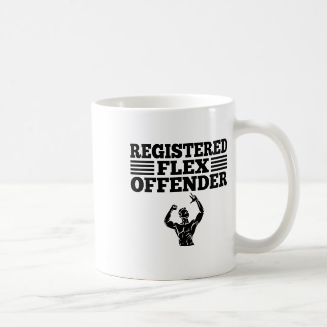 Funny Bodybuilding Workout Registered Flex Offende Coffee Mug (Right)