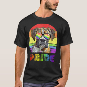 Funny Boer Dog Rainbow Sunglasses LGBT Gay Lesbian T-Shirt