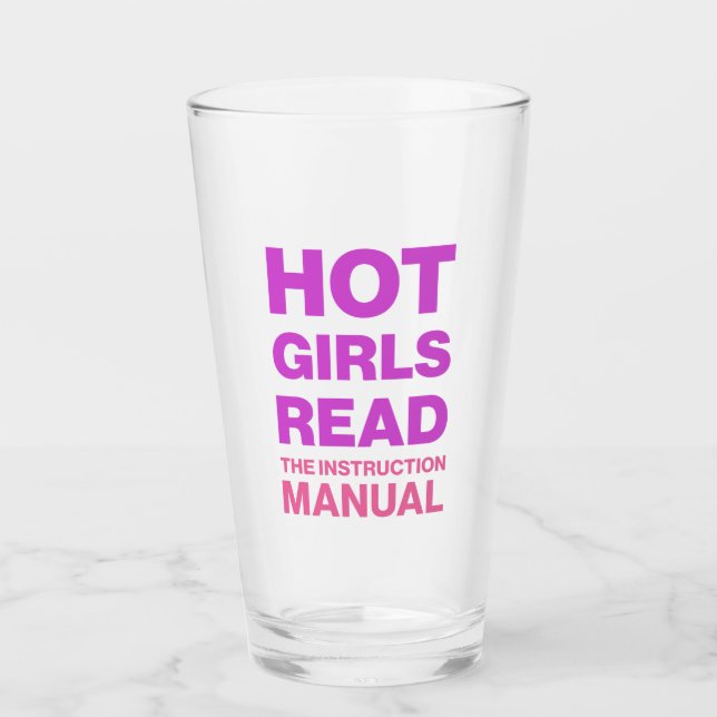 Funny Bold Typography Sarcastic Bookworm Reading  Glass (Front)