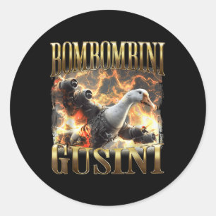 Funny Bombombini Guzzini - Italian Brainrot Meme  Classic Round Sticker
