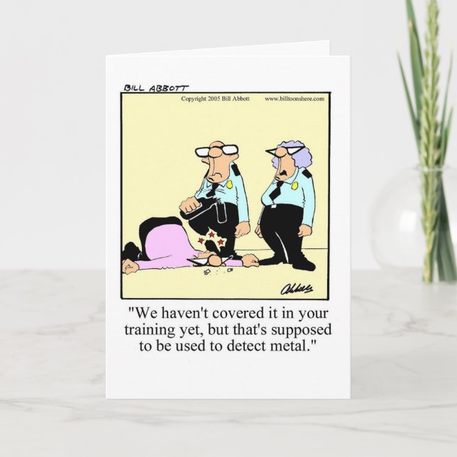 Funny Bon Voyage Humour Greeting Card (Front)