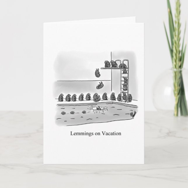 Funny Bon Voyage Humour Greeting card (Front)