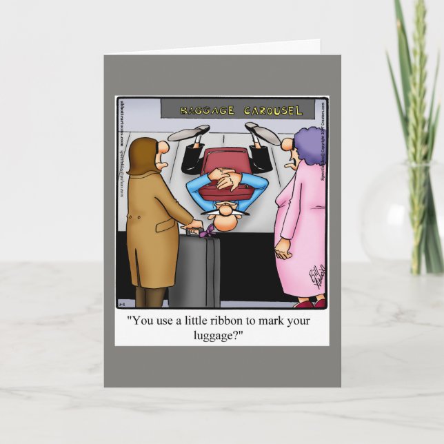 Funny Bon Voyage Humour Greeting Card (Front)