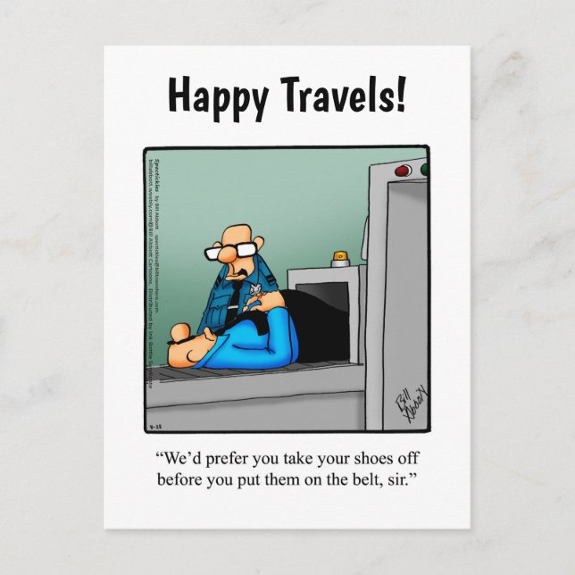 Funny Bon Voyage Humour Postcard (Front)