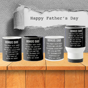 Funny Bonus Dad Appreciation Black Mug
