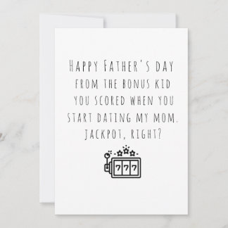 Funny Bonus Dad card from bonus kid