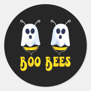 Funny Boo Bees Halloween Costume Humour Spooky Bee Classic Round Sticker