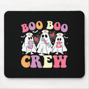 Funny Boo Boo Crew Halloween Costume Nurse Spooky Mouse Pad