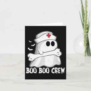 Funny Boo Crew Nurse Shirt Nurse Ghost Women Hallo Card