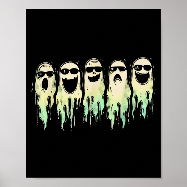 Funny Boo Cute Ghost Halloween Soky Fall Season Vi Poster (Front)