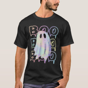 Funny Boo Cute Ghost Neon Halloween Costume boy ki T-Shirt