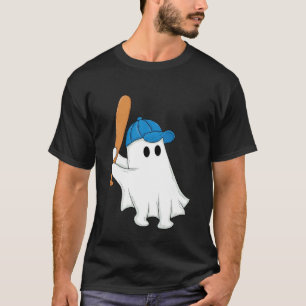 Funny Boo Ghost Baseball Player Halloween Costume T-Shirt