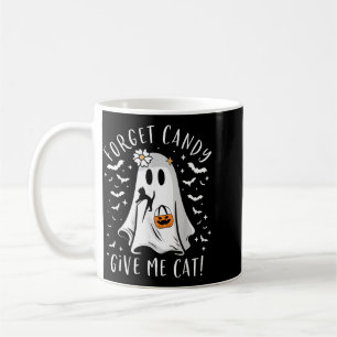 Funny Boo Ghost Black Cat Forget Candy Give Cat Coffee Mug