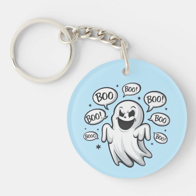 Funny Boo Ghost Key Ring (Front)