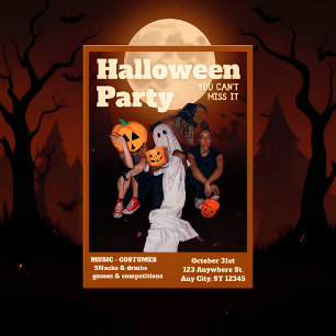 Funny Boo halloween costume party invitations 