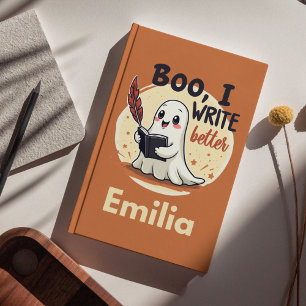 Funny Boo I Write Better Name Halloween Notebook