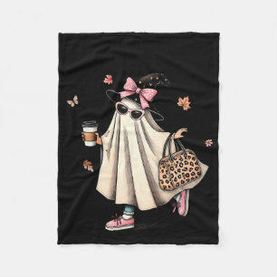 Funny Boo Jee Ghost Halloween Boo Jee Ghost Spooky Fleece Blanket