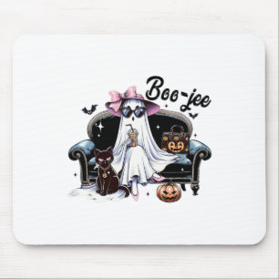 Funny Boo Jee Ghost Halloween Boo Jee Ghost Spooky Mouse Pad