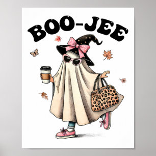 Funny Boo Jee Ghost Halloween Boo Jee Ghost Spooky Poster
