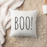 Funny BOO! Minimalist Spooky Halloween Home Decor Cushion<br><div class="desc">Sook-tacular style for your cosy home! This playful typographic "Boo!" Halloween pillow is the perfect way to add some spooky ghost charm to your couch, bed, or porch this season. With its cute, minimalist "Boo!" design, it's a must have for trick or treating decor or a holiday horror night vibes....</div>