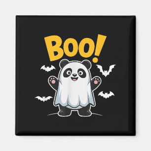 Funny Boo Panda Halloween Ghost Desing For Kids Magnet